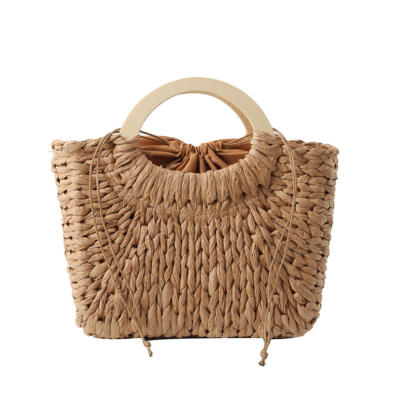 Women's Fashion Simple Handmade Straw Bag 3