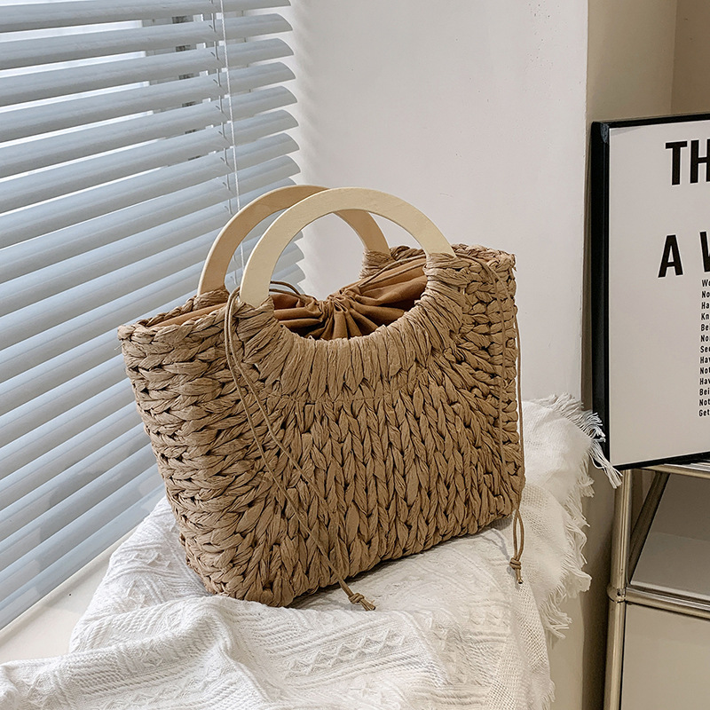 Women's Fashion Simple Handmade Straw Bag 2