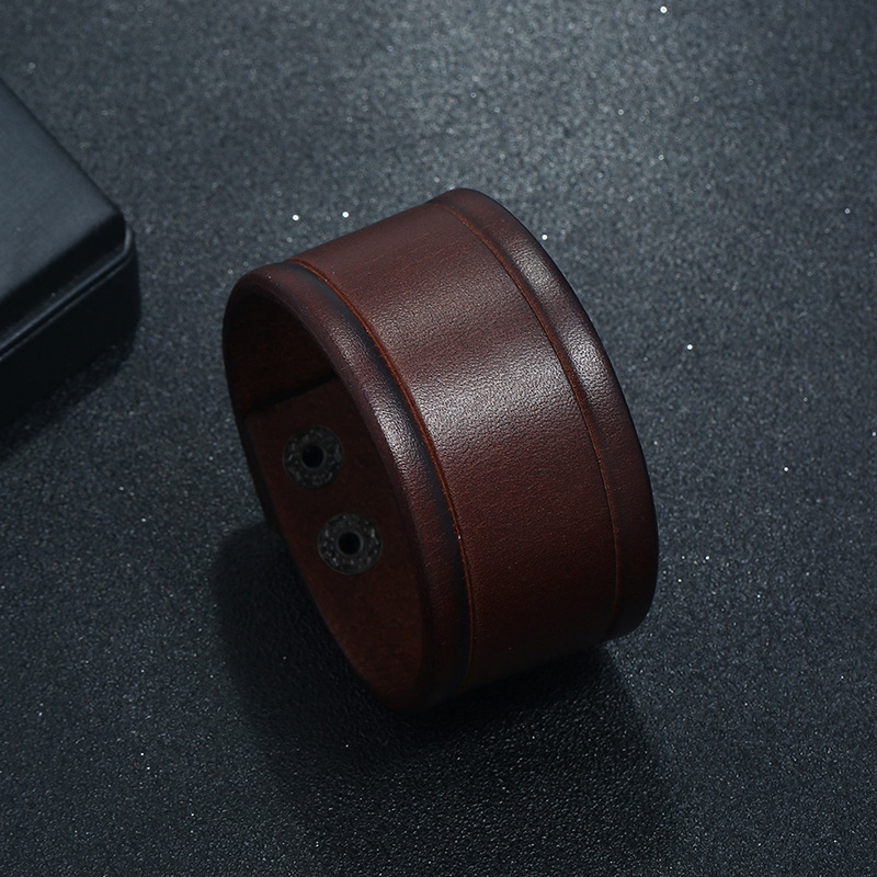 Cattle Leather Bracelet - Brown