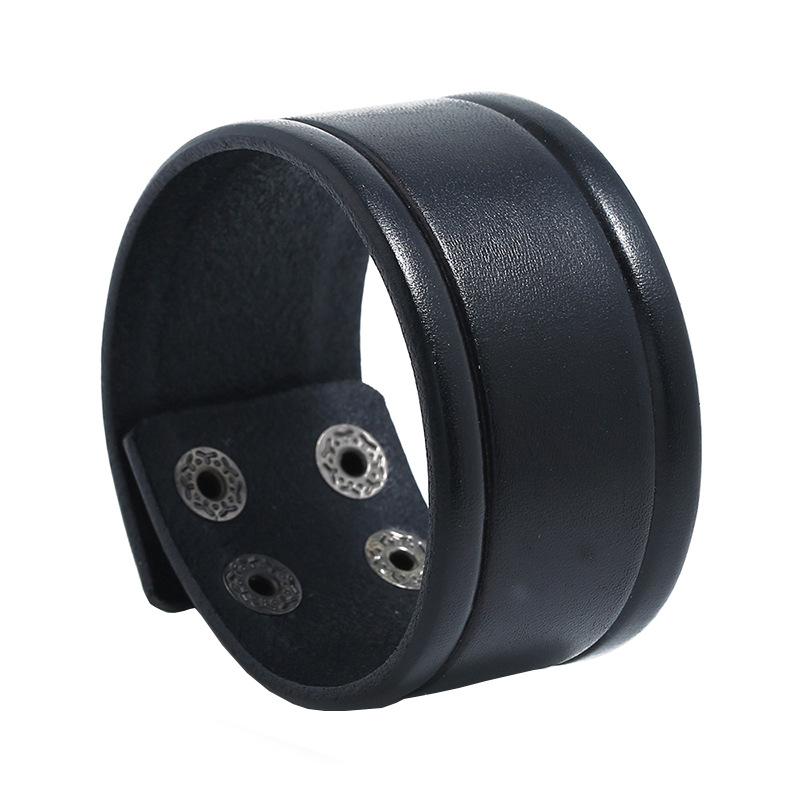 Cattle Leather Bracelet - Black