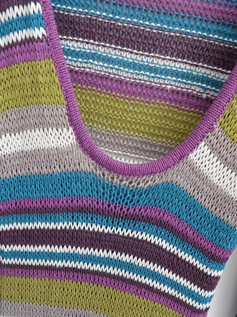 Striped Knitted Dress Image 4