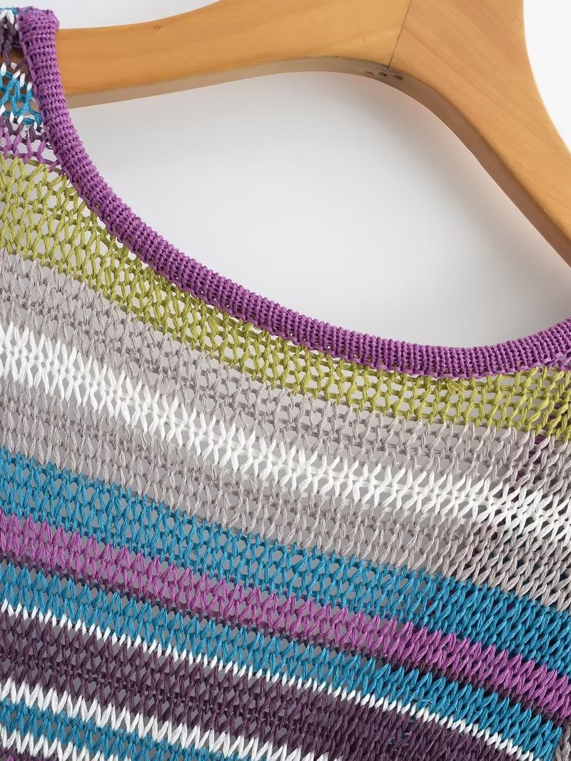 Striped Knitted Dress Image 3