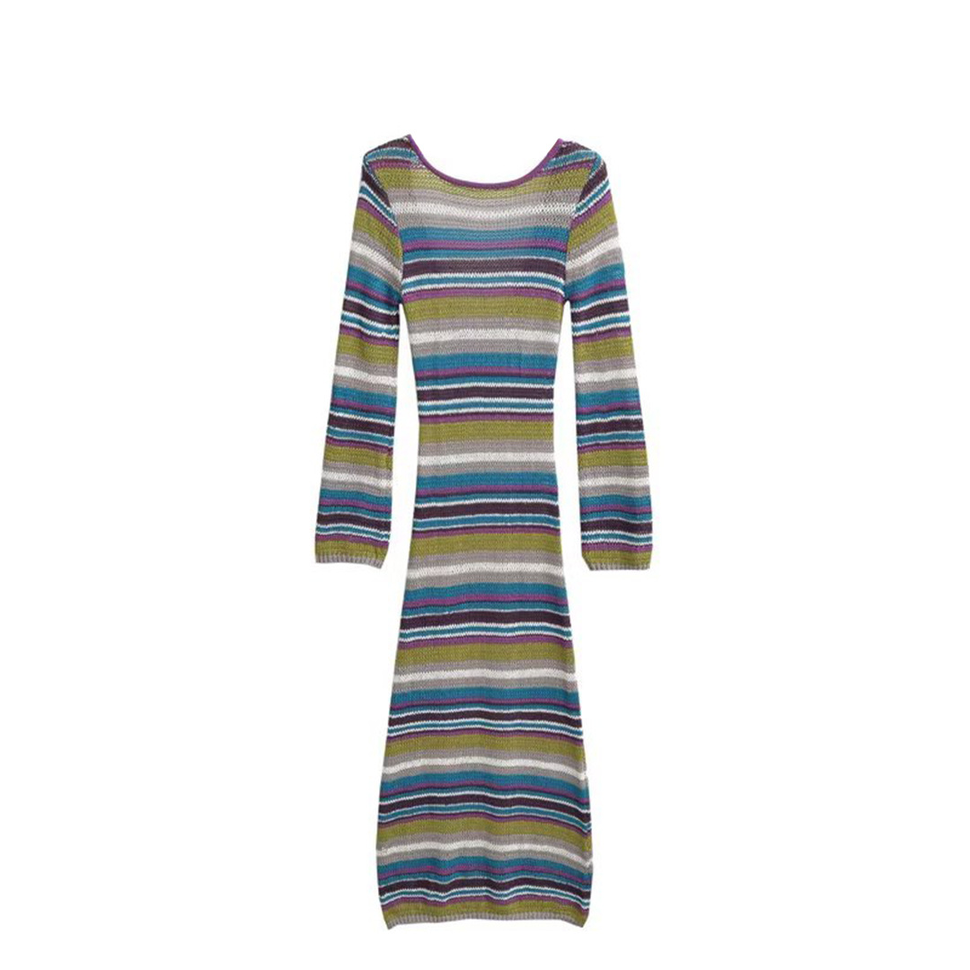 Striped Knitted Dress Image 8