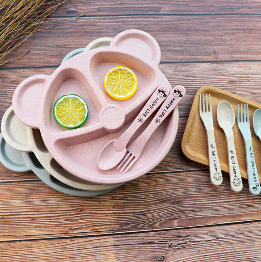 Wheat Split Bear Plate Beige