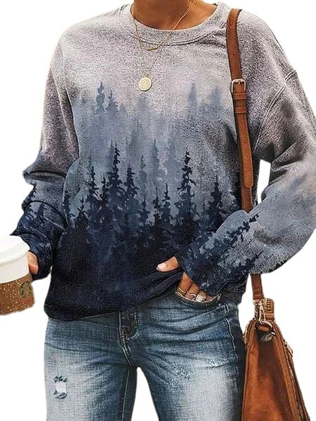 Women's Floral Print Pullover - Styled Outfit