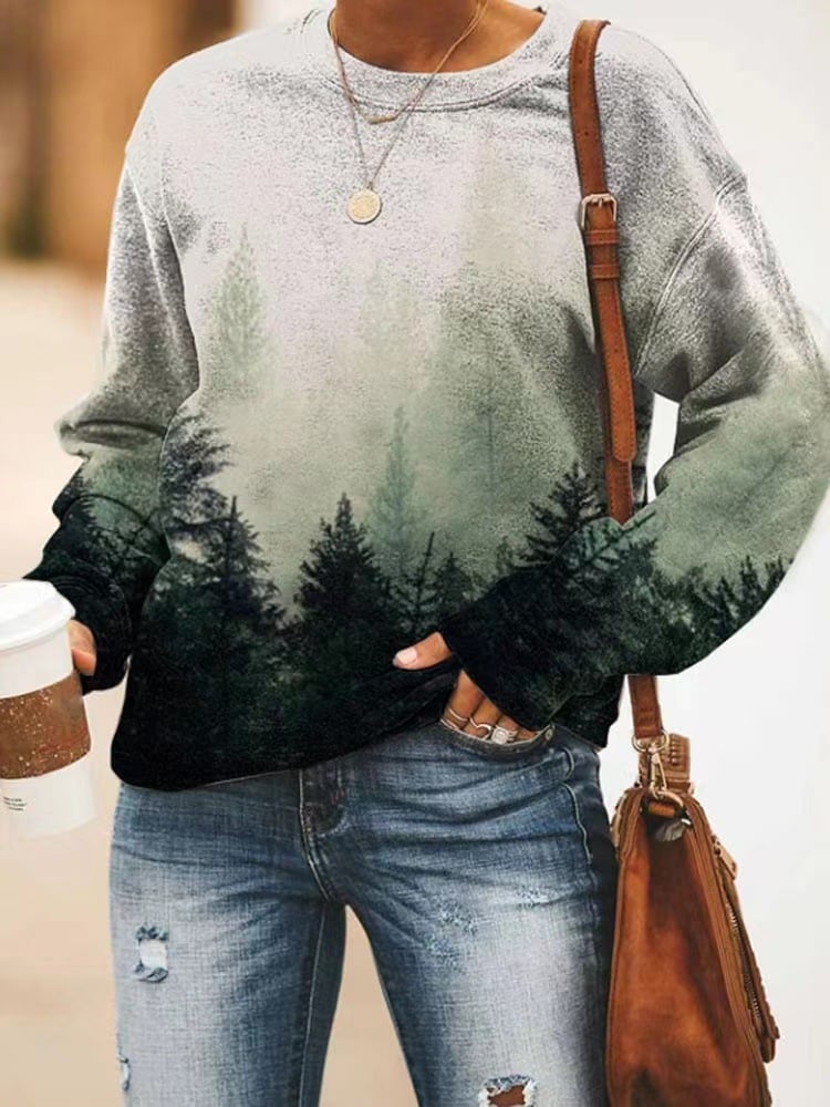 Women's Floral Print Pullover - Color Options