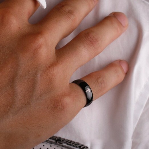 Fashion Simple Stainless Steel Cross Ring 2