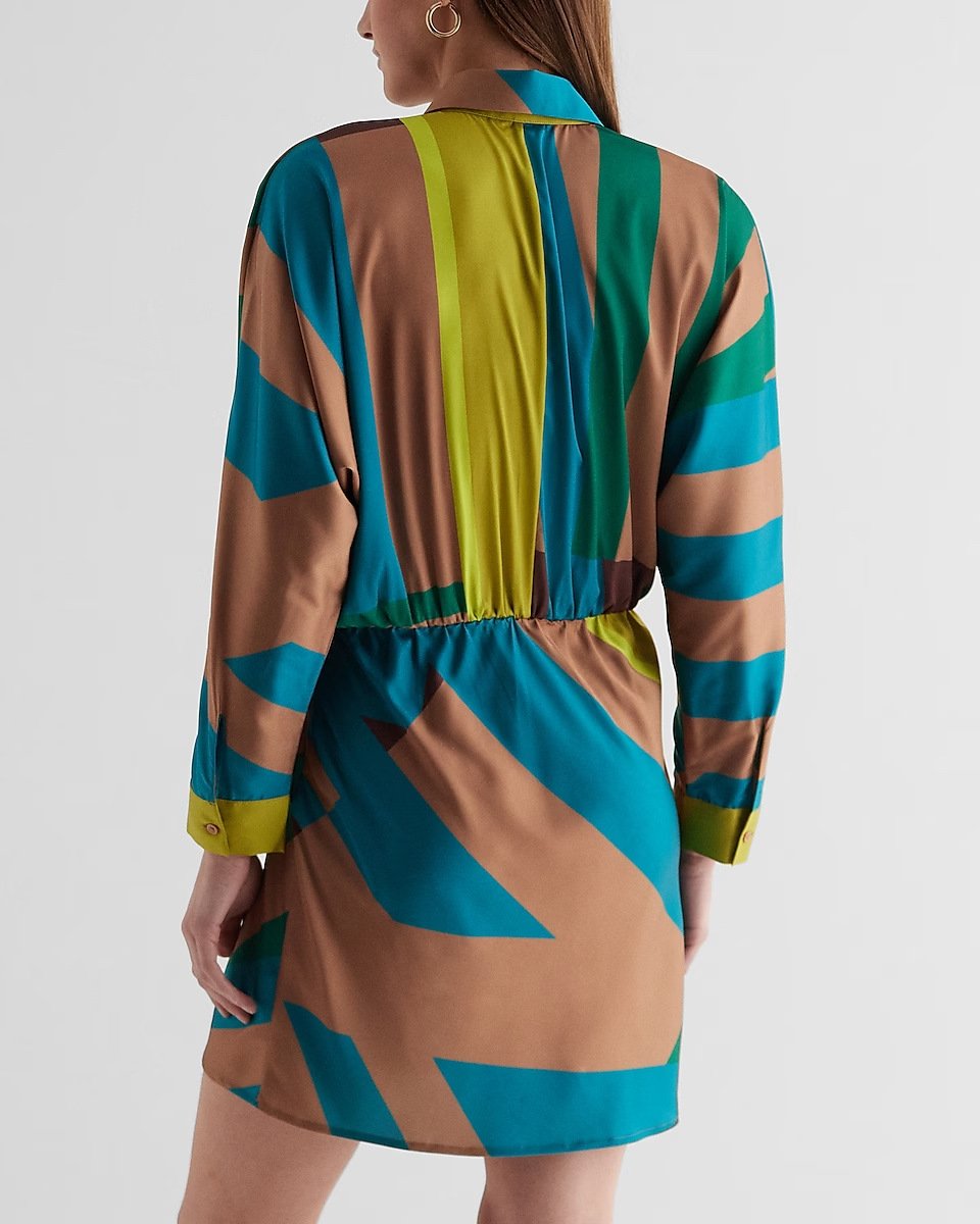 Women's Printed Shirt Dress 6