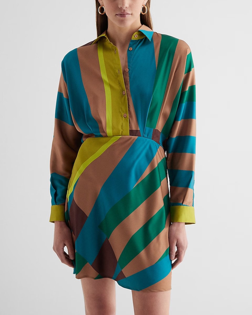 Women's Printed Shirt Dress 5