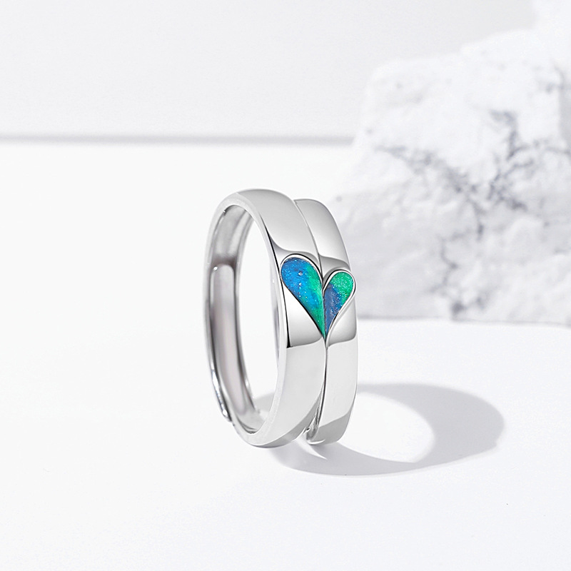 Sterling Silver Couple Ring Image 3