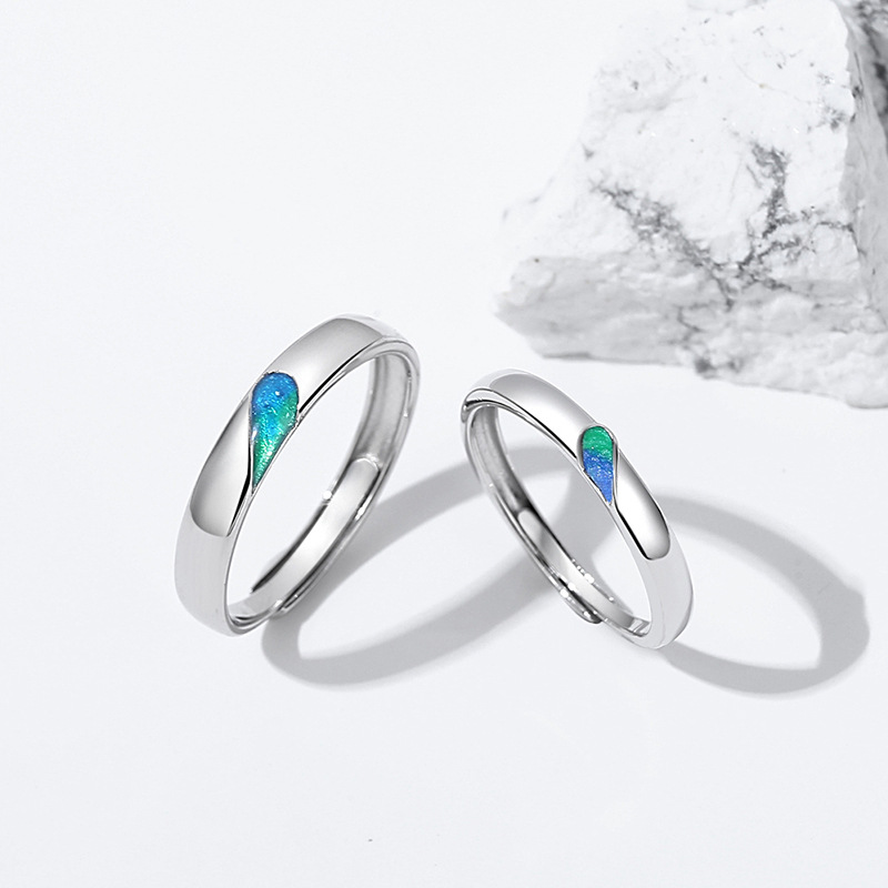 Sterling Silver Couple Ring Image 2
