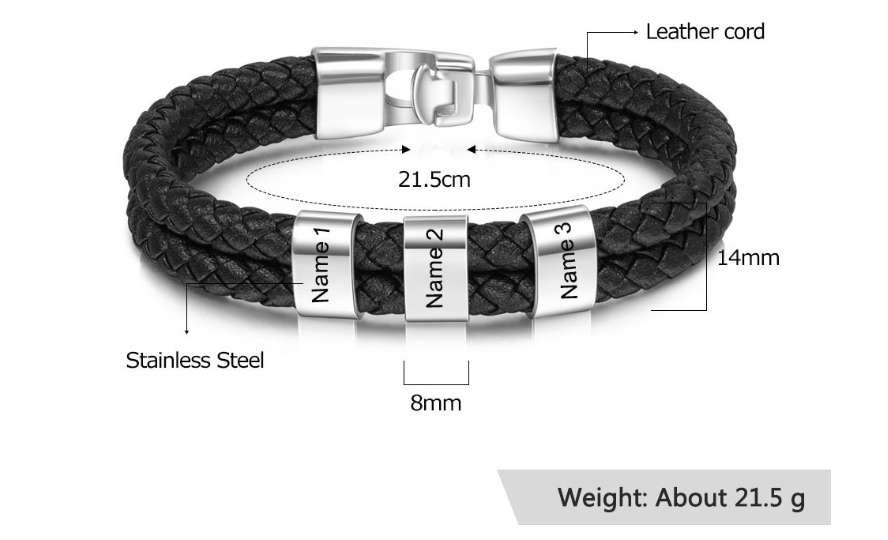 Leather Braided Men's Personality Couple Bracelet