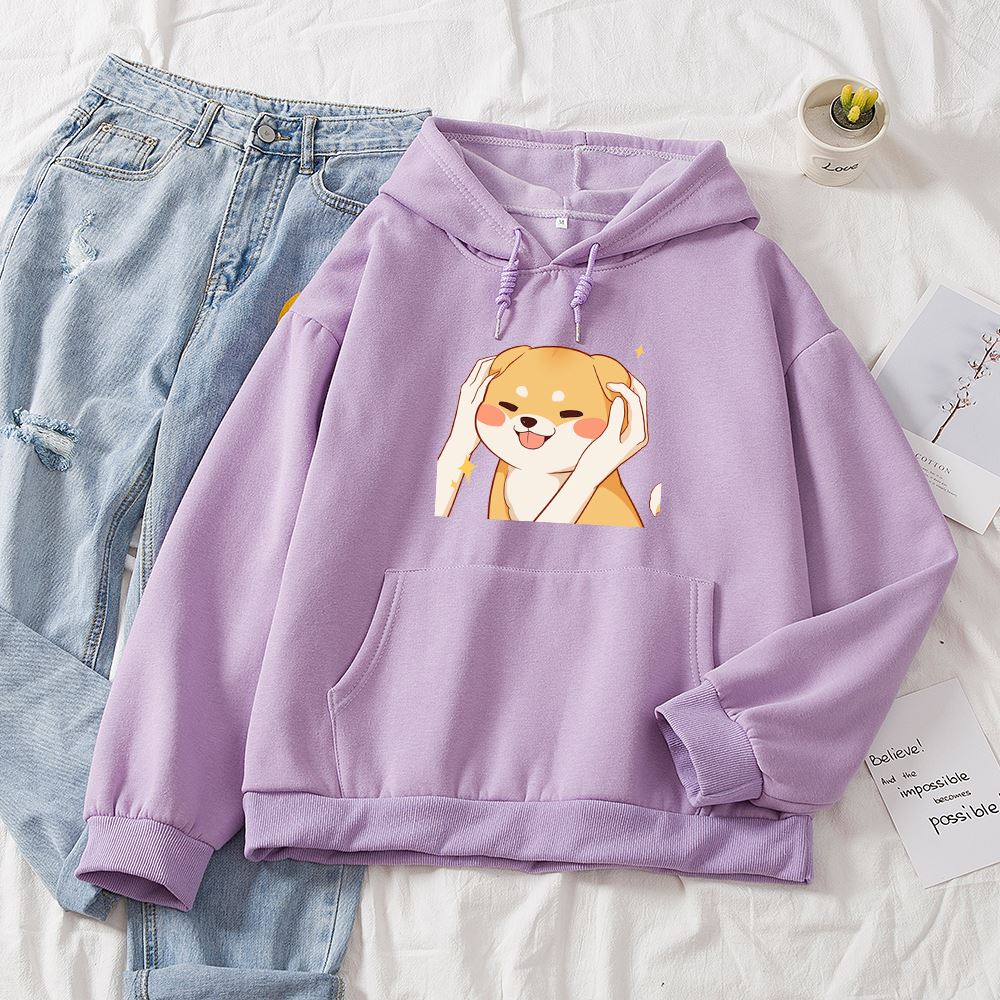 Hooded Solid Color Versatile Loose Student Hoodie