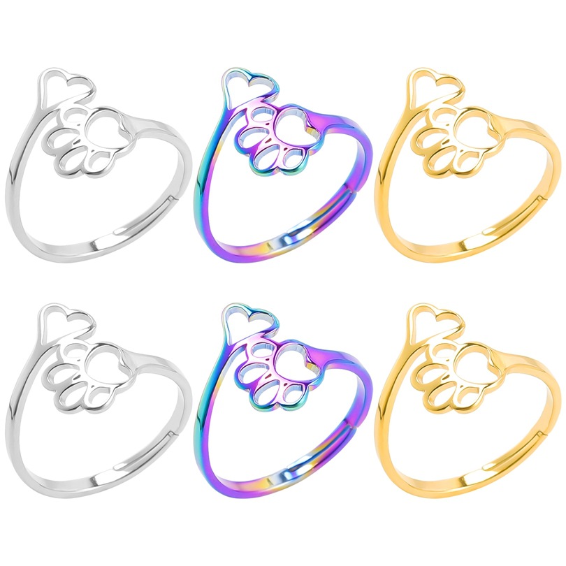 Footprints Love Heart Ring - Image 10
