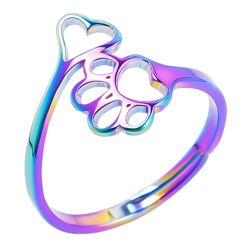 Footprints Love Heart Ring - Image 11