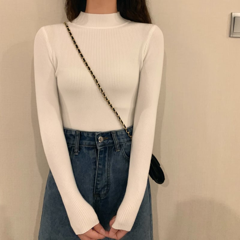 Half High Collar Sweater 15