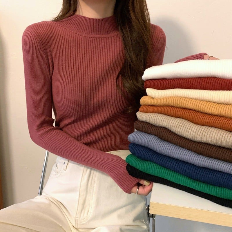 Half High Collar Sweater 14