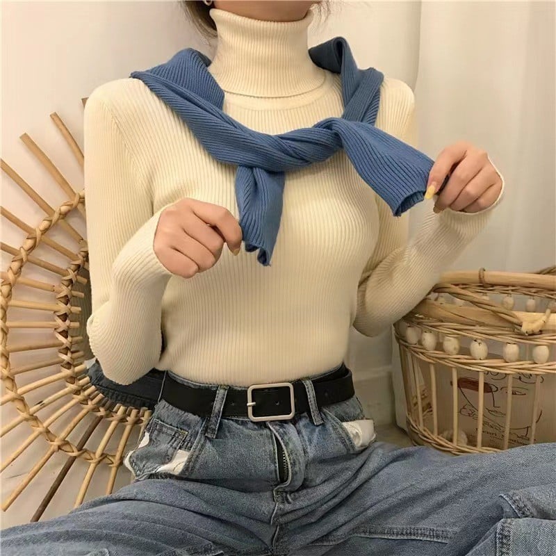 Half High Collar Sweater 1