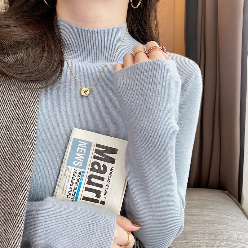 Half High Collar Sweater 17