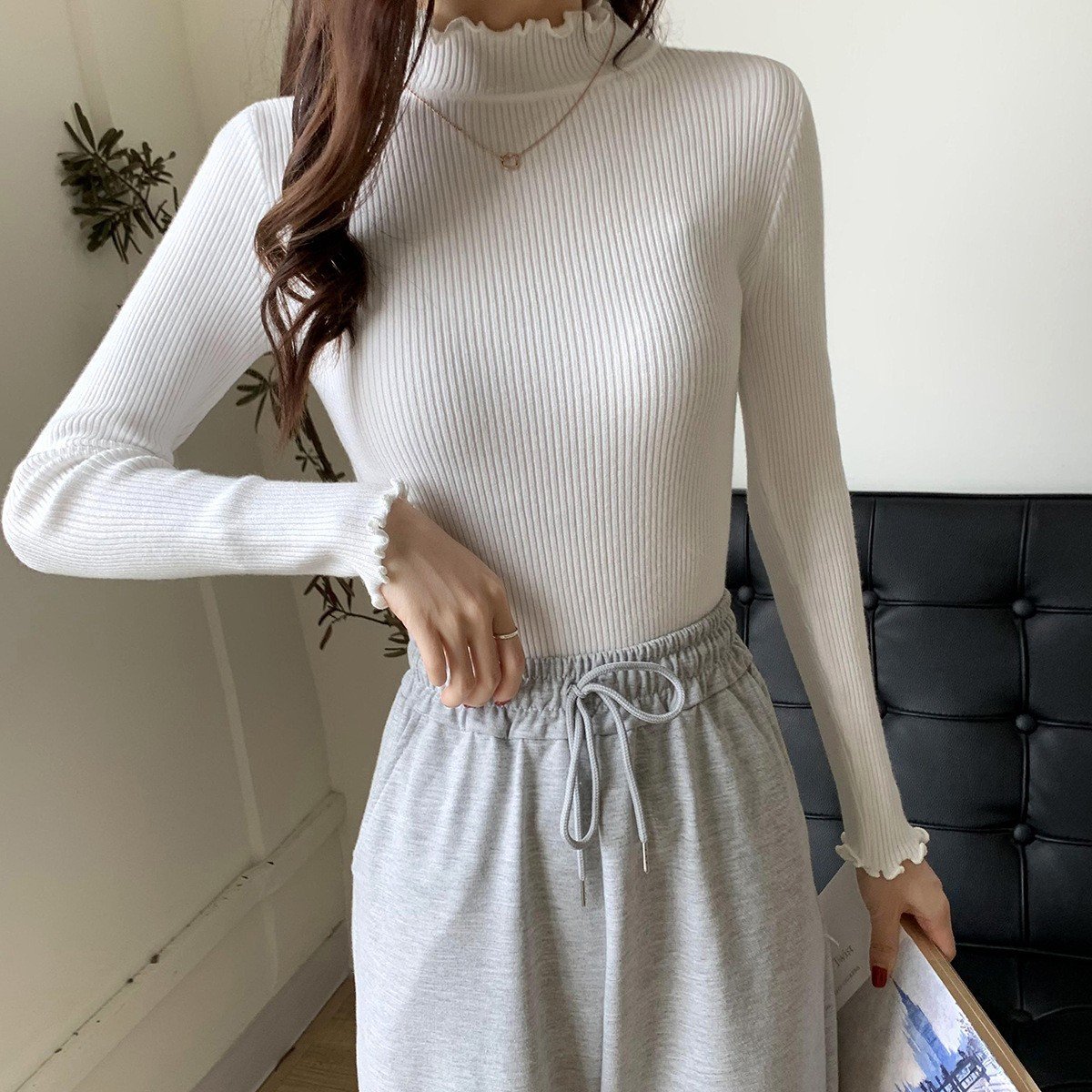 Half High Collar Sweater 12