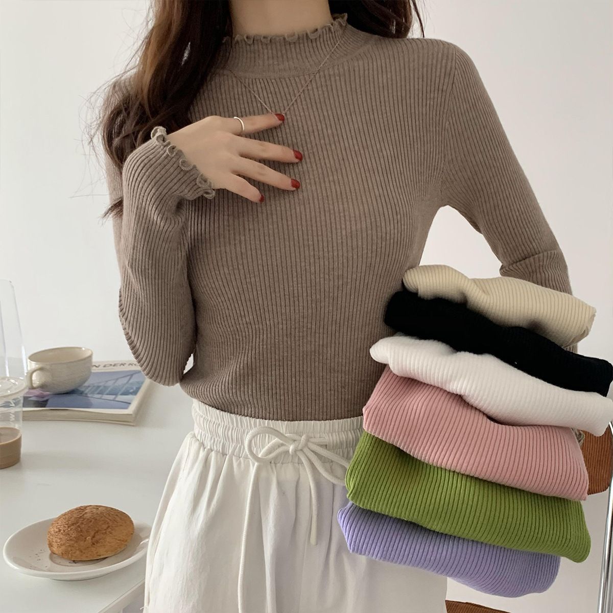 Half High Collar Sweater 27