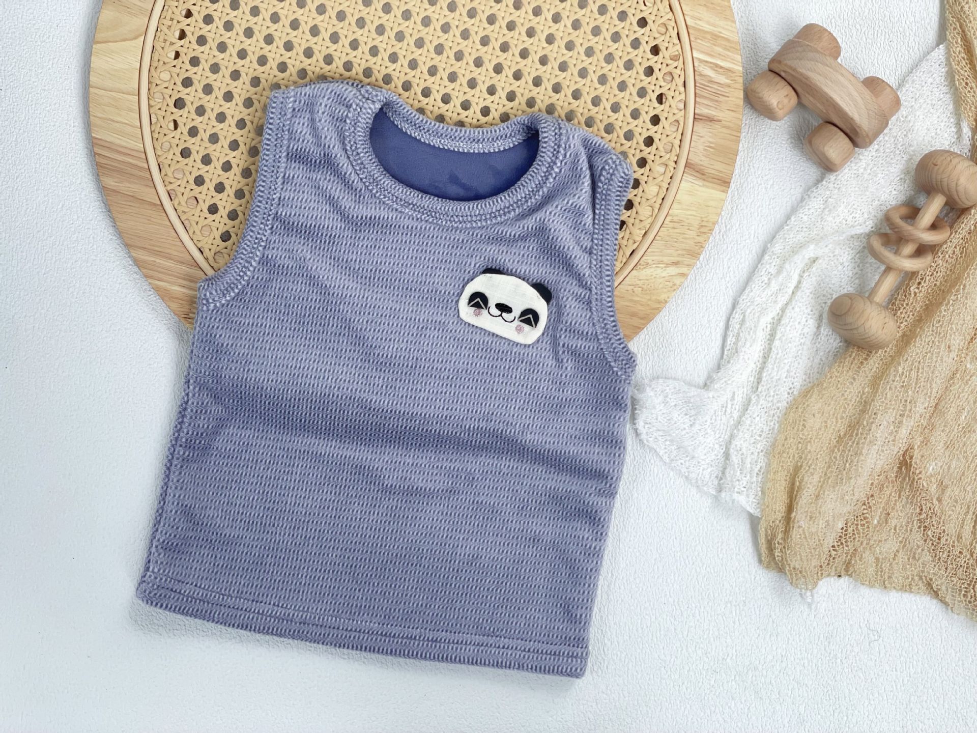 Children's Fleece Vest - Yellow Kitten