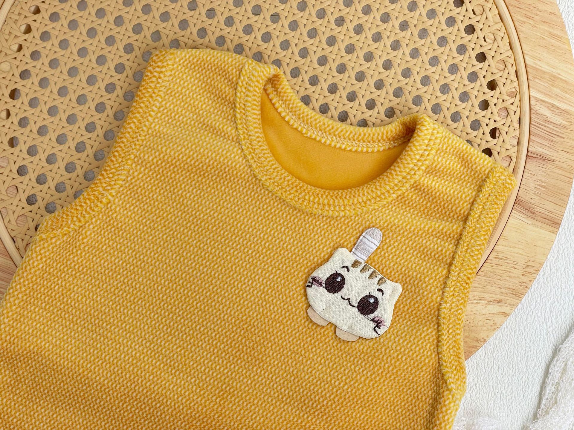 Children's Fleece Vest - Blue Panda