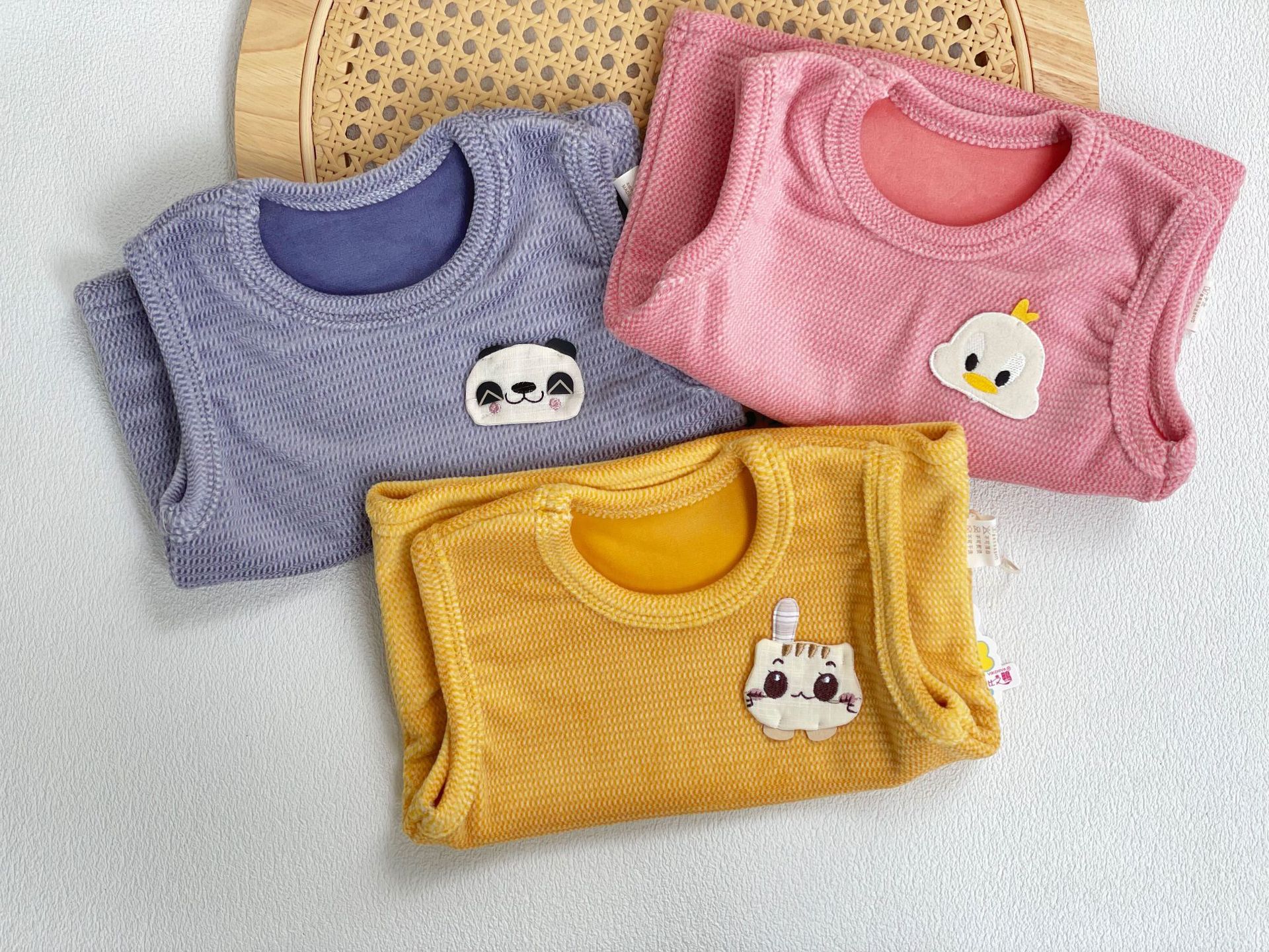 Children's Fleece Vest - Pink Chick