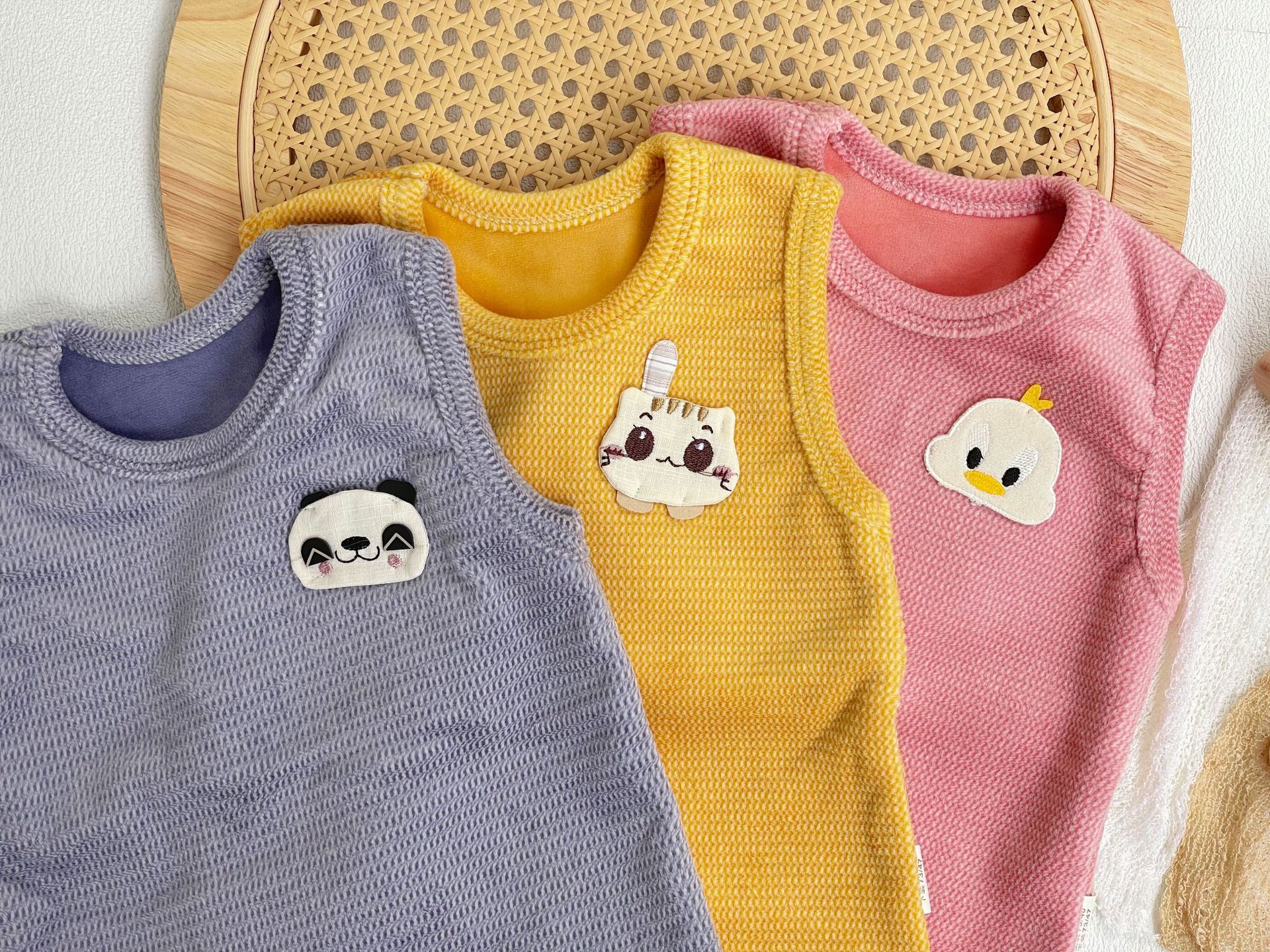 Children's Fleece Vest - Pink Chick