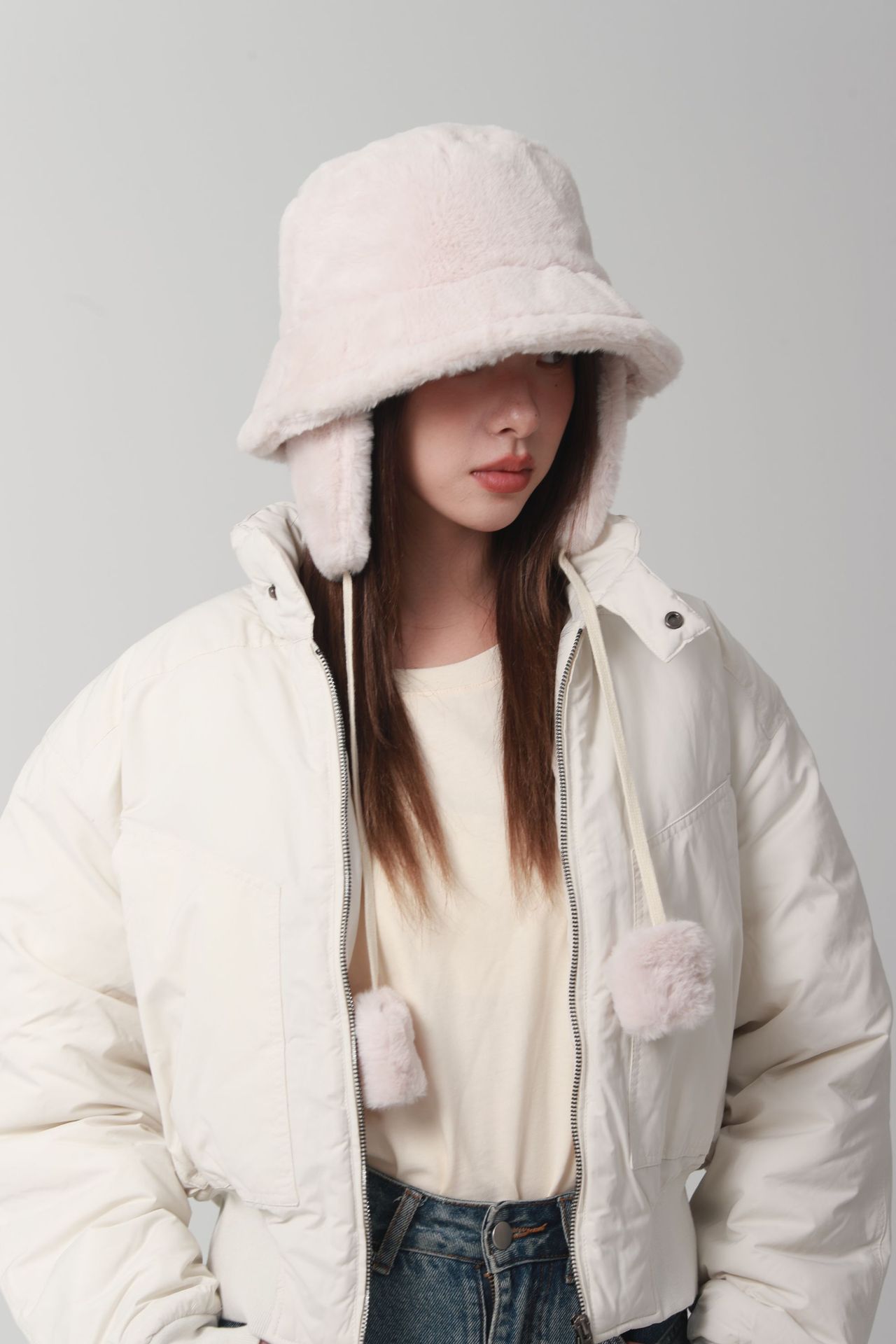 Plush Women's Hat Khaki