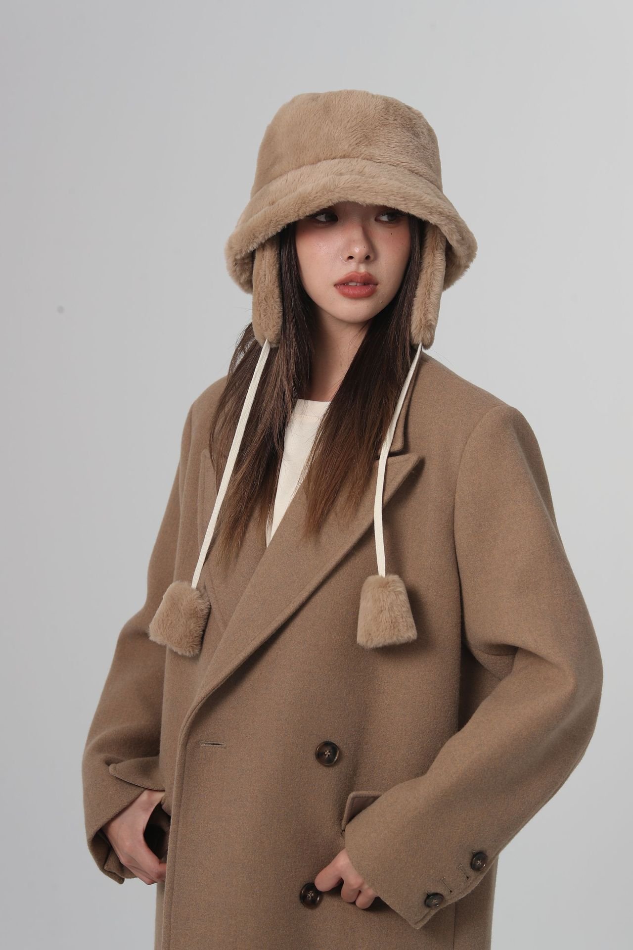Plush Women's Hat with Earmuffs