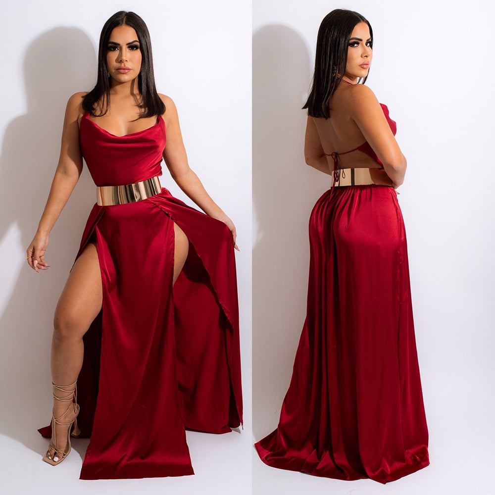 Backless Design of Sling Dress