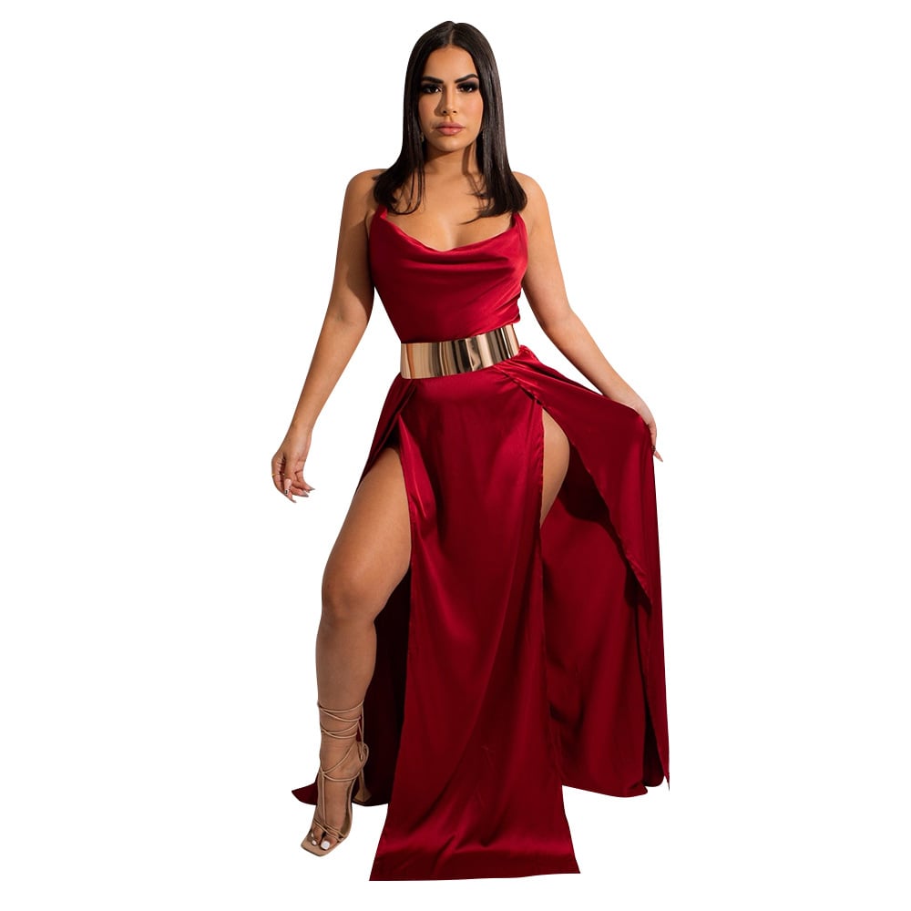 Stylish Sling Dress on Model