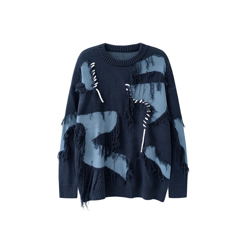 Original Retro Dark Lazy Sweater Knitted Image 6