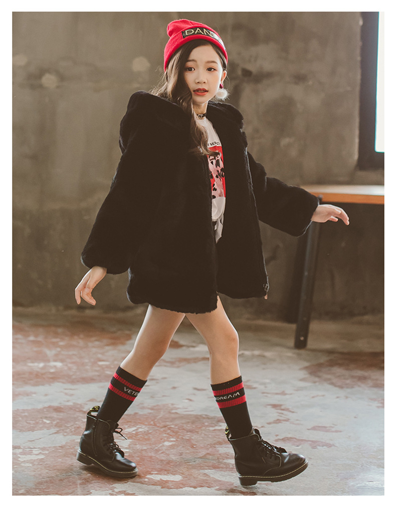 Girls' Faux Fur Coat - Image 9