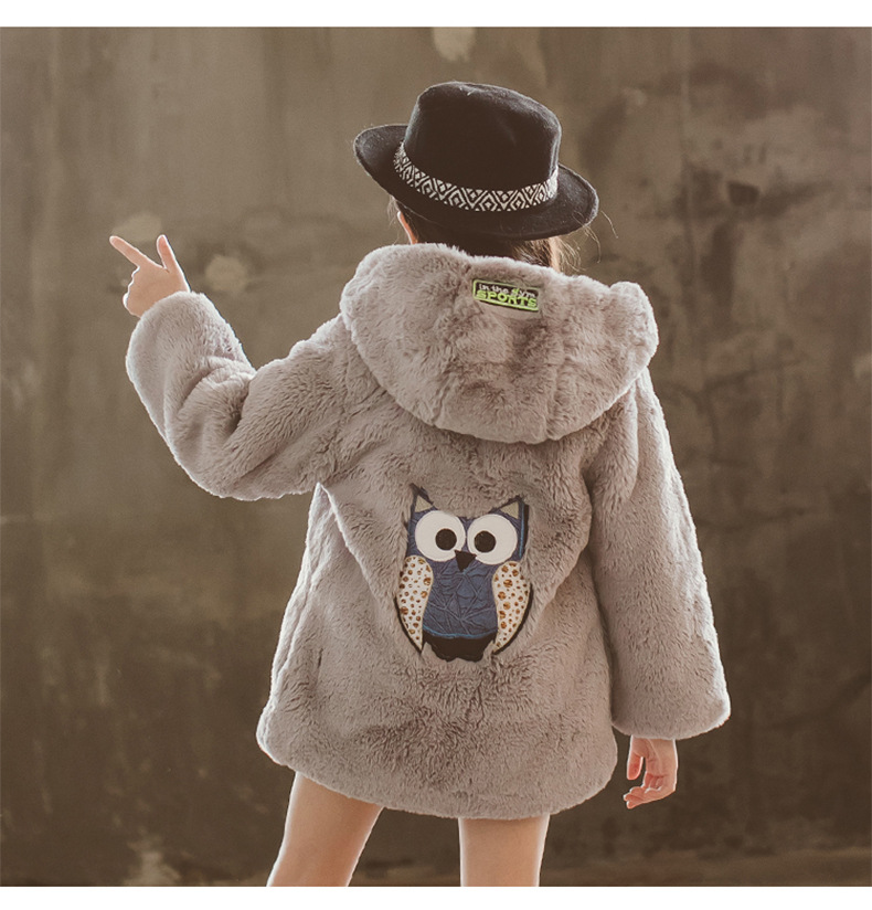 Girls' Faux Fur Coat - Image 5