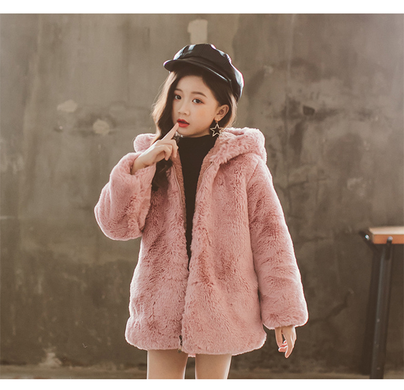 Girls' Faux Fur Coat - Image 4
