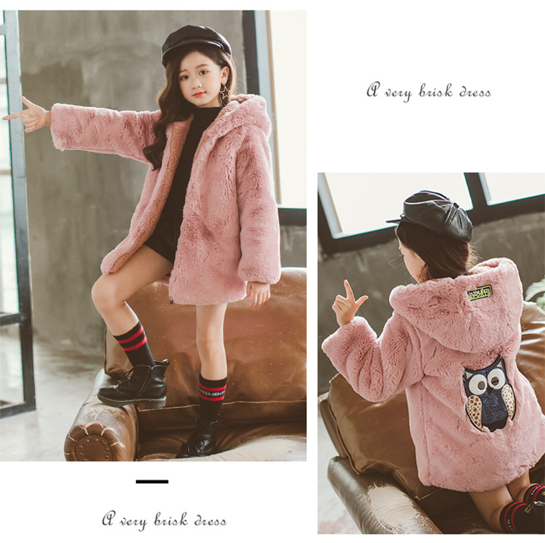 Girls' Faux Fur Coat - Image 2
