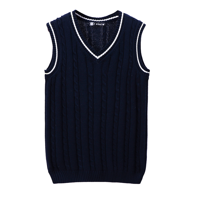 V-neck Vest in Navy Blue
