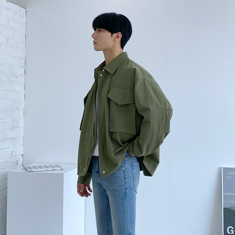 Men's Casual Loose Cotton Jacket Image 5