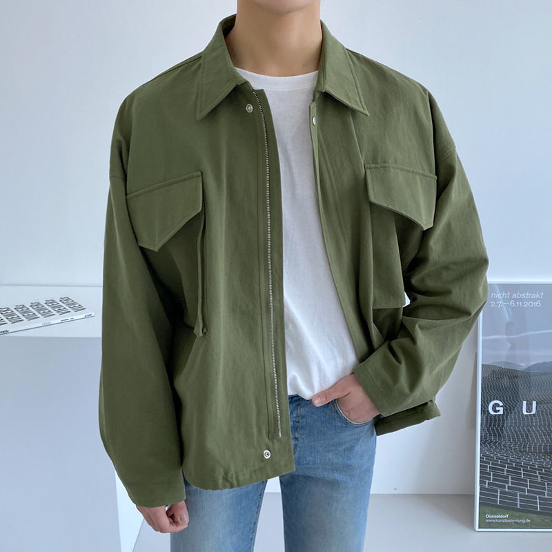 Men's Casual Loose Cotton Jacket Image 4