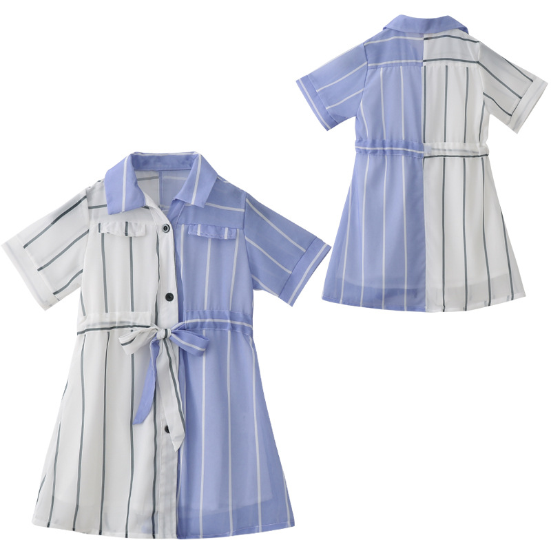 Color Block Shirt Skirt - Image 1
