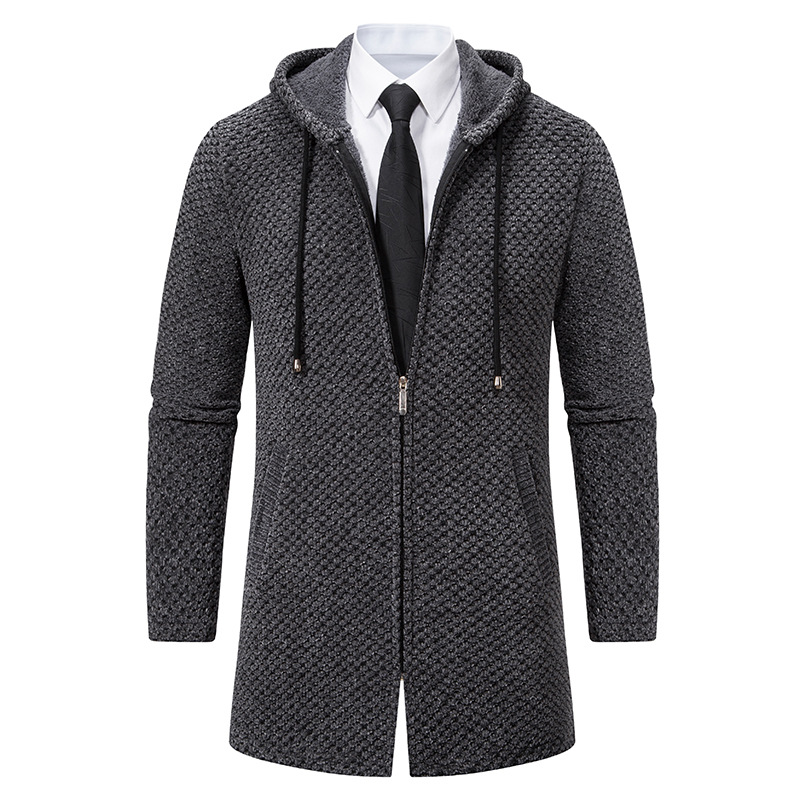 Men's Solid Color Cardigan Sweater Image 3