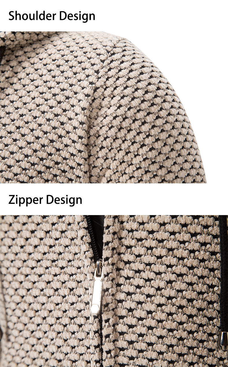 Men's Solid Color Cardigan Sweater Image 9