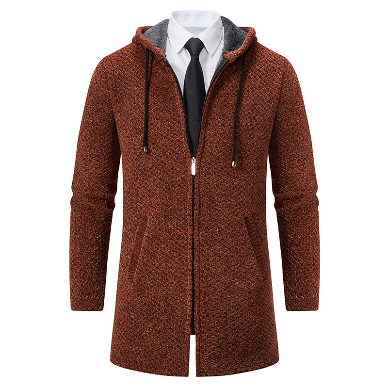 Men's Solid Color Cardigan Sweater Image 6