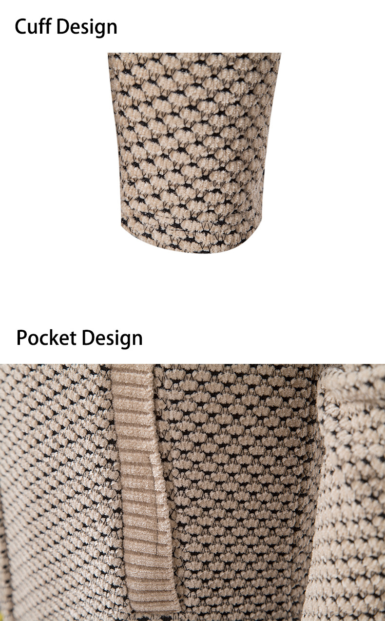 Men's Solid Color Cardigan Sweater Image 10