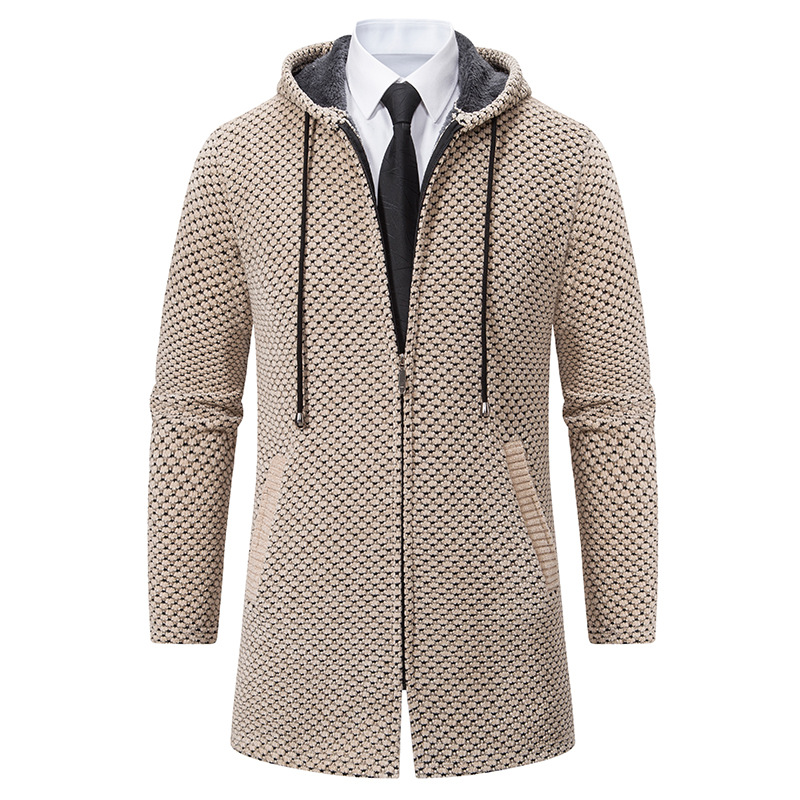 Men's Solid Color Cardigan Sweater Image 4