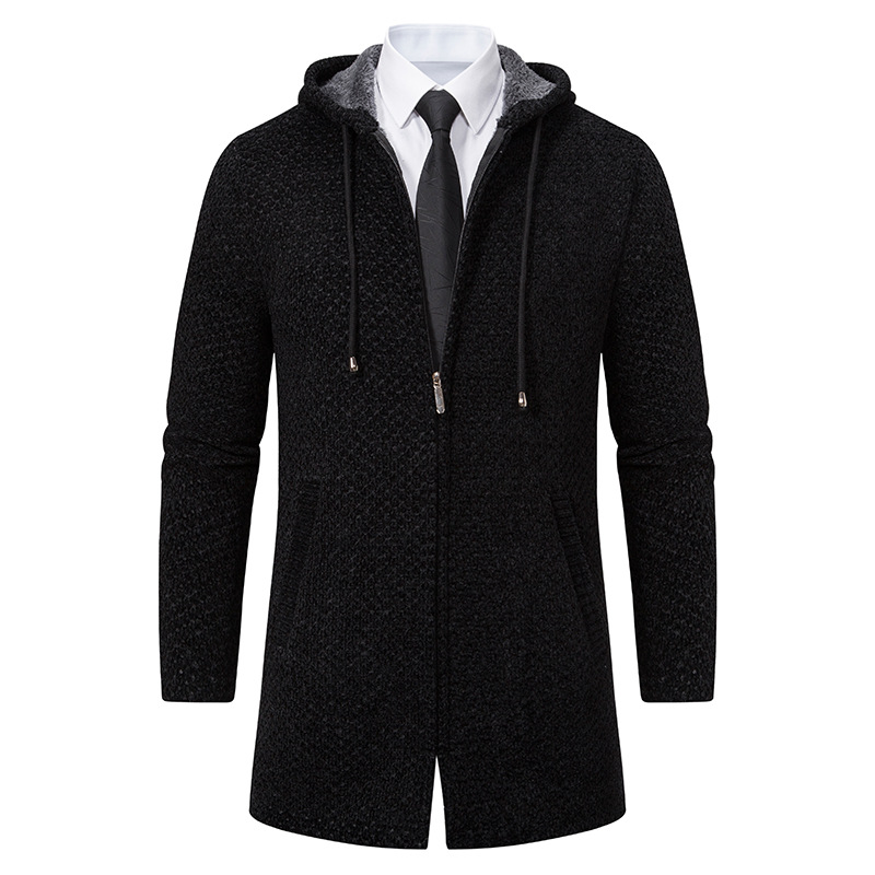 Men's Solid Color Cardigan Sweater Image 8