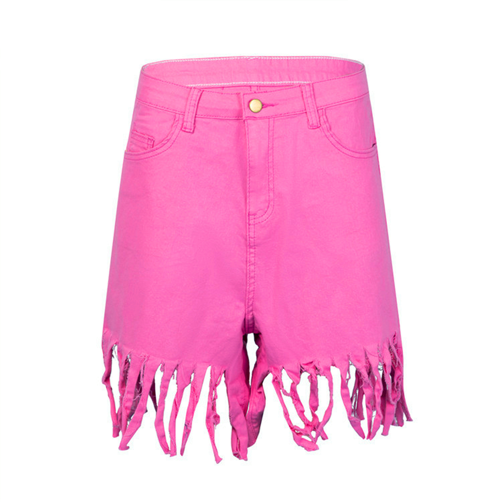 Fringed Women's Denim Shorts - Style 1