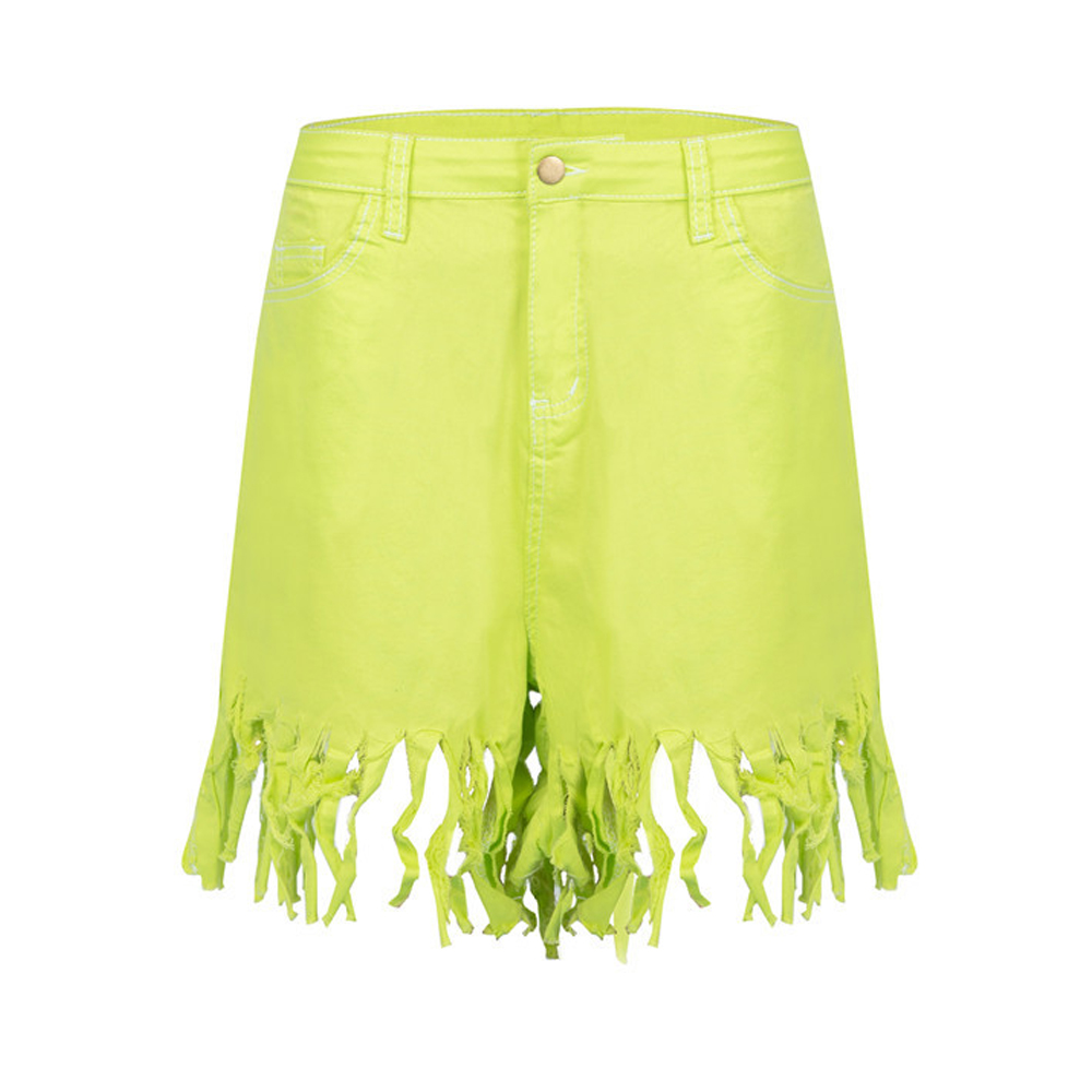 Fringed Women's Denim Shorts - Style 2